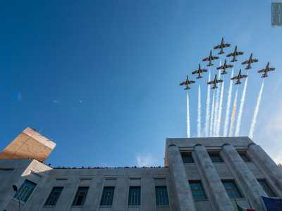 4) l�attesissima esibizione della Pattuglia acrobatica nazionale delle �Frecce Tricolori� foto 1